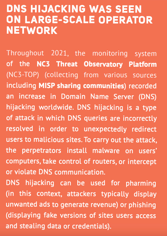 The Treacherous Waters of Phishing article - DNS Hijacking