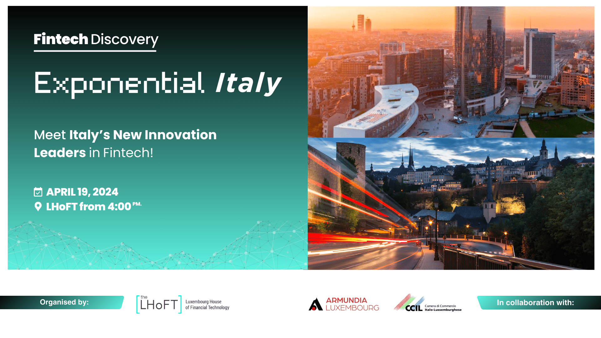 Banner - Fintech Discovery Exponential Italy.